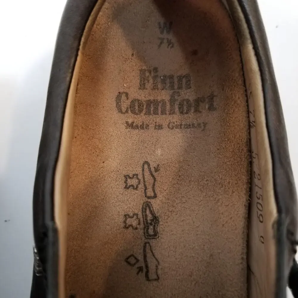 Finn Comfort Women's Ikebukuro Casual Walking Shoes Leather Sneakers Brown 9.5